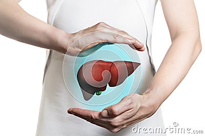 Concept of healthy liver and donation Stock Photo