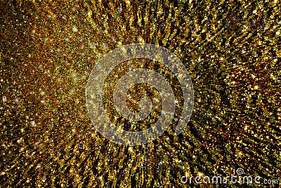 Imagen abstracta sobre fondo oscuro donde se realza el color amarillo Stock Photo