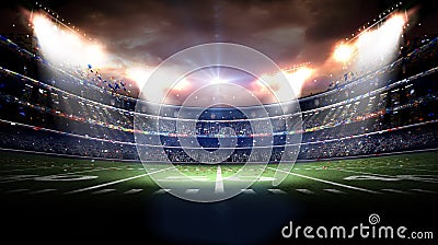 The imaginary soccer stadium 3d Stock Photo