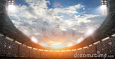 The Imaginary Soccer Stadium, 3d rendering Stock Photo