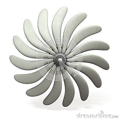 An imaginary turbine image. Cartoon Illustration