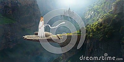 Imagination, Inspiration, Fantasy, Surreal Girl Stock Photo