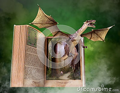 Imagination, Reading, Book, Story, Storybook Stock Photo
