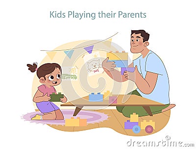 Imaginative playtime set. Vector Illustration