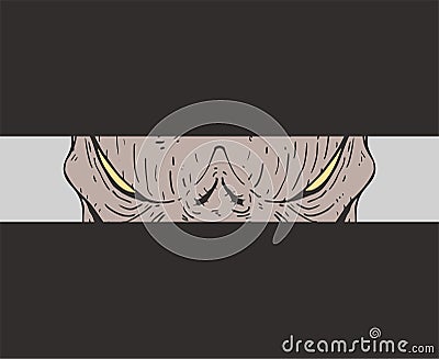 Imaginative reptile face draw Vector Illustration