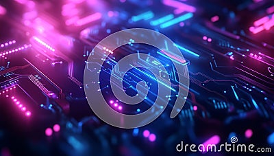 Imagine a computer chip as a silent artisan, weaving complex patterns of data into digital tapestries. Stock Photo