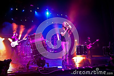 Imagine Dragons perforrms live at Coliseu dos Recreios in Lisbon, Portugal Editorial Stock Photo