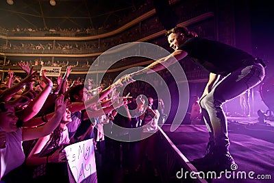 Imagine Dragons perforrms live at Coliseu dos Recreios in Lisbon, Portugal Editorial Stock Photo