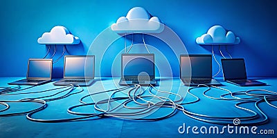 Seamless Data Migration to the Cloud A Visual Guide to Cloud Computing Infrastructure and Benefits Stock Photo