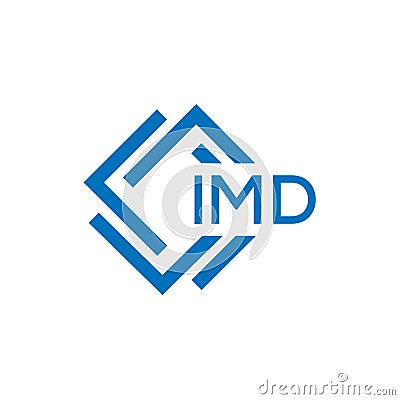 IMD letter logo design on white background. IMD creative circle letter logo concept. IMD lett Vector Illustration