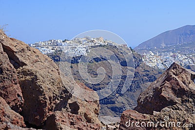 Imerovigli village on Santorini Stock Photo