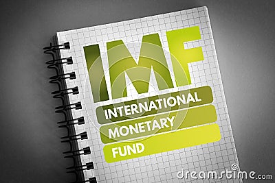 IMF - International Monetary Fund acronym Stock Photo