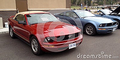 Two Ford Mustangs Editorial Stock Photo