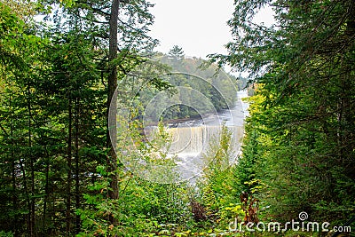 waterfall in the woods Stock Photo