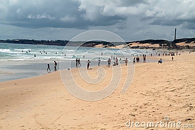 BÃºzios beach, sand, horizon and blue sky, Rio Grande do Norte Editorial Stock Photo