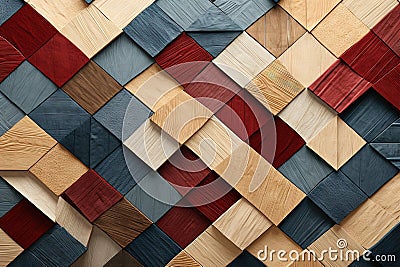 Imitation of indian patchwork pattern with texture canvas Hounds - tooth pattern illustration generative ai Cartoon Illustration