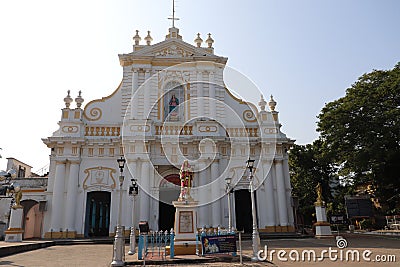 Immaculate Conception Cathedral in Puducherry, India Editorial Stock Photo