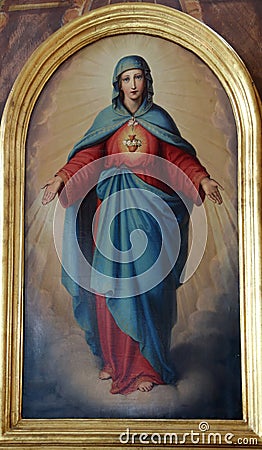 Immaculate Heart of Mary Stock Photo