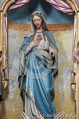 Immaculate Heart of Mary Stock Photo