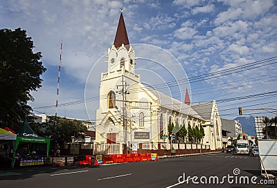 Immanuel Church, one of the old and historic churches in Malang City, East Java Province, Indonesia Editorial Stock Photo