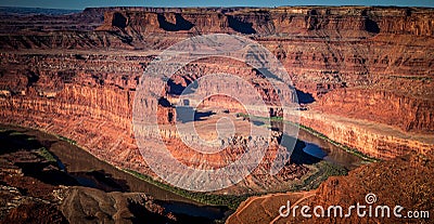 Immense desert landscape of canyons in Dead Horse Point State Park, Utah, United States of America Stock Photo