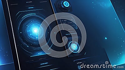 cosmic dreams: ethereal website vibes. generative ai Stock Photo