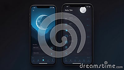 Nebula Nectar: Eclipse Dark Mode Enigma. AI generate Stock Photo