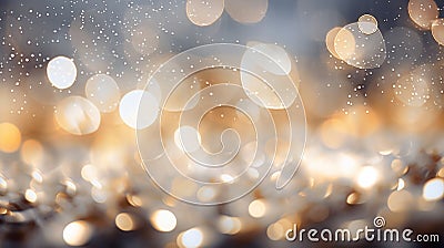 Captivating Abstract Christmas Bokeh Lights with Motion Blur - Elegant White and Gray Festive Background for Holiday Designs Stock Photo