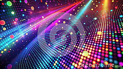 Captivating Animated Background: A Dynamic Seamless Loop of Dots and Lines for Creative Projects Stock Photo