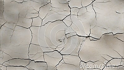 Worn Urban Aesthetics: Seamless Cracked Background. AI generate Stock Photo