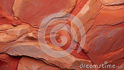 Warmth in Red: Sandstone Rustic Harmony. AI generate Stock Photo