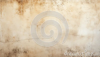 Vintage Parchment-Inspired Retro Cream Concrete Wall Texture Stock Photo