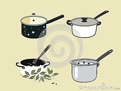 Illustration of Culinary Mastery - Modern Cooking Pot Vector Illustration