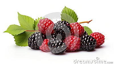 Nature's Jewels: Closeup of Berry Isolated on White Background Stock Photo