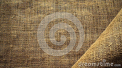 Rustic Elegance: Hessian Sacking Texture Stock Photo