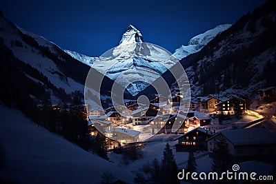 Alpine Night Symphony Stock Photo