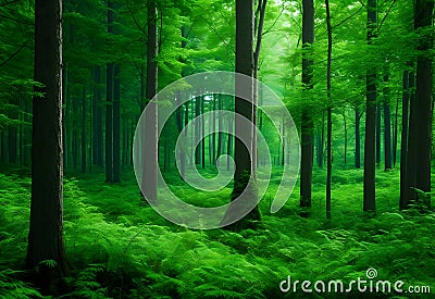 Green Forest, Nature Loving, Fight Global Warming, Save Planet Earth Stock Photo