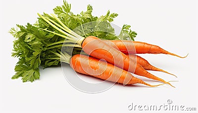 Nature's Bounty: Closeup of Carrot Isolated on White Background Stock Photo