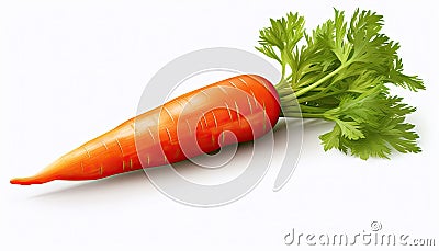 Nature's Bounty: Closeup of Carrot Isolated on White Background Stock Photo