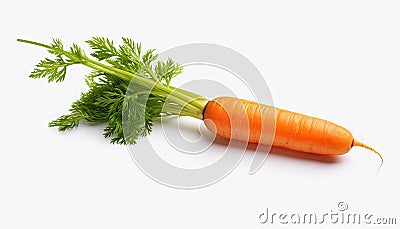Nature's Bounty: Closeup of Carrot Isolated on White Background Stock Photo