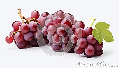 Nature's Jewels: Closeup of Grapes Isolated on White Background Stock Photo