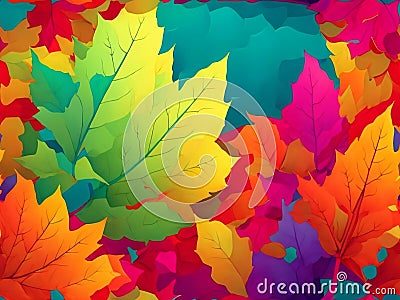 Variety of Beautiful and Colorful Large Leaf Patterns Stock Photo
