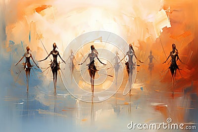 Elven archers with keen eyes and graceful movements - Generative AI Stock Photo