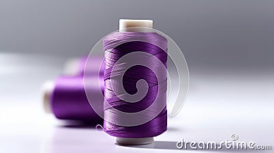 Amethyst Purple Sewing Thread Coils Stock Photo