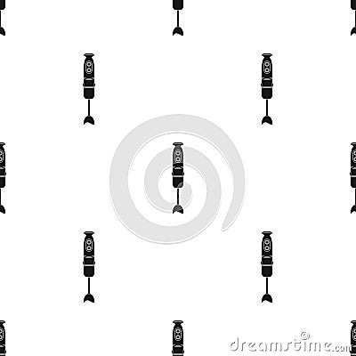 Immersion blender icon in black style isolated on white background. Kitchen pattern stock vector illustration. Vector Illustration