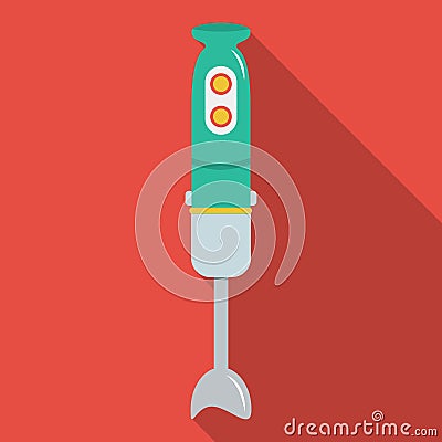 Immersion blender icon in flate style isolated on white background. Kitchen symbol stock vector illustration. Vector Illustration