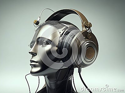 Immersive Audio: Captivating Headset Artwork Collection Stock Photo