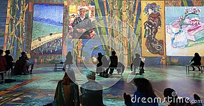 Immersive Van Gogh Exhibit In New York Editorial Stock Photo