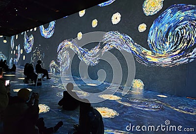 Immersive Van Gogh Exhibit In New York Editorial Stock Photo