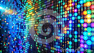 Immersive Visualization of Binary Data A Futuristic Holographic Database Displayed on a Sleek Computer Screen Perfect Stock Photo